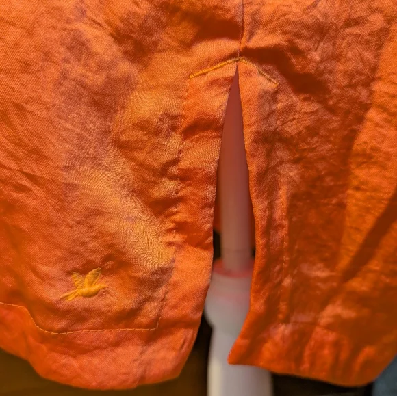 aerie Intimates Women's Satin Sleepwear Dress Adjustable Straps Orange Crush - Picture 6 of 14